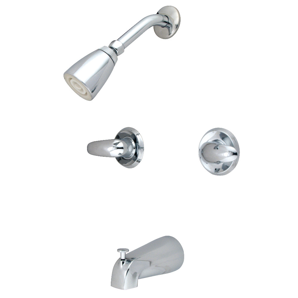 Kingston Brass KB241LL Tub and Shower Faucet, Polished Chrome