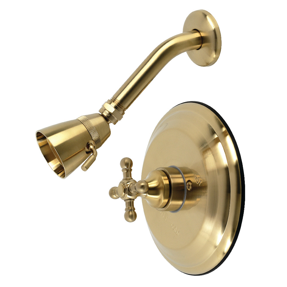 Kingston Brass KB2637BXSO Metropolitan Pressure Balanced Shower Faucet, Brushed Brass