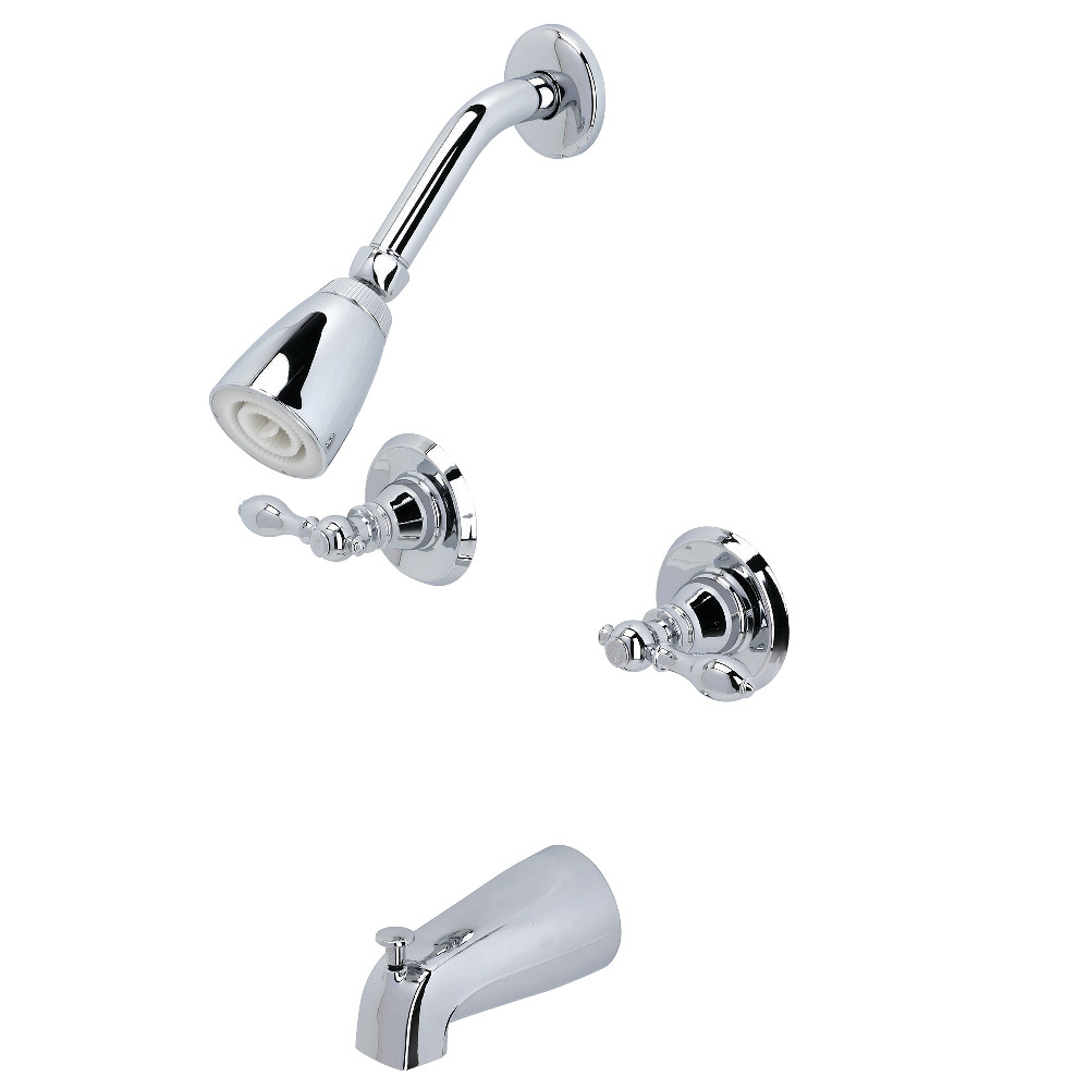 Kingston Brass KB241ACL American Classic Two-Handle Tub and Shower Faucet, Polished Chrome