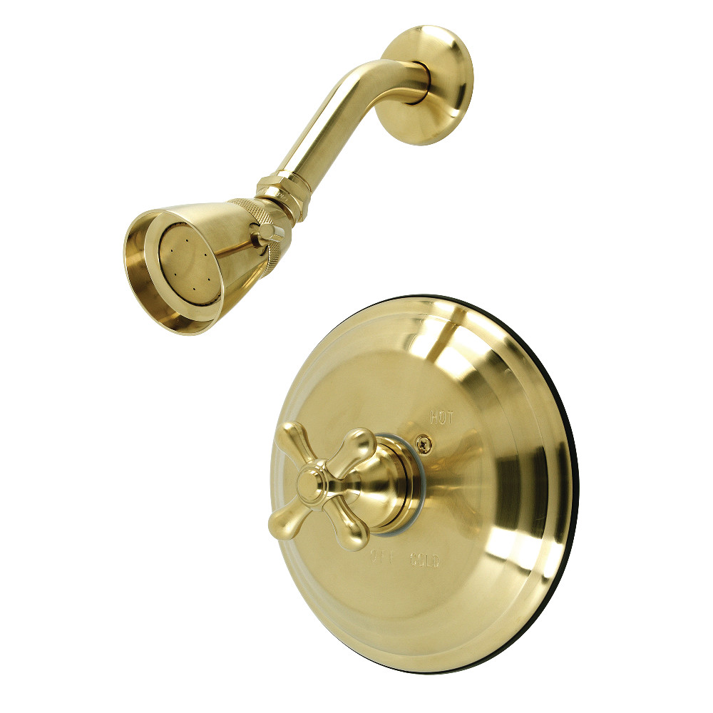 Kingston Brass KB3637AXSO Restoration Pressure Balanced Shower Faucet, Brushed Brass