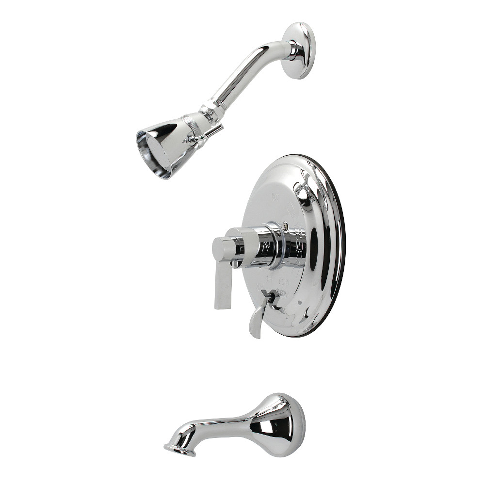 Kingston Brass KB36310NDL NuvoFusion Single-Handle Tub and Shower Faucet, Polished Chrome