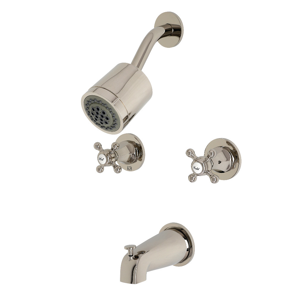 Kingston Brass KBX8146BX Metropolitan Two-Handle Tub and Shower Faucet, Polished Nickel