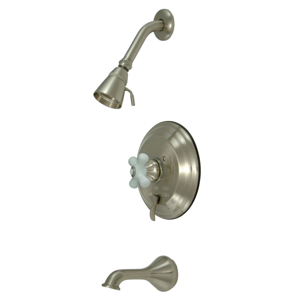 Kingston Brass KB36380PX Restoration Tub & Shower Faucet, Brushed Nickel