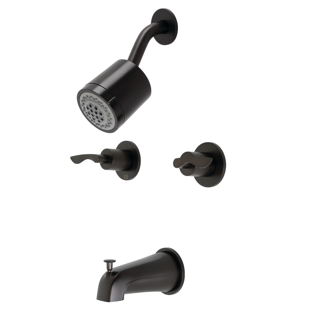 Kingston Brass KBX8145SVL Serena Two-Handle Tub and Shower Faucet, Oil Rubbed Bronze