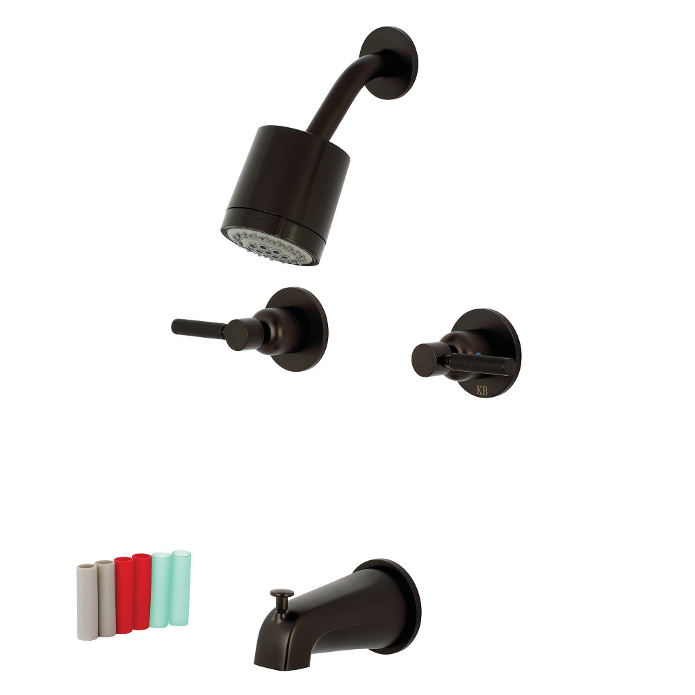 Kingston Brass KBX8145DKL Kaiser Two-Handle Tub and Shower Faucet, Oil Rubbed Bronze