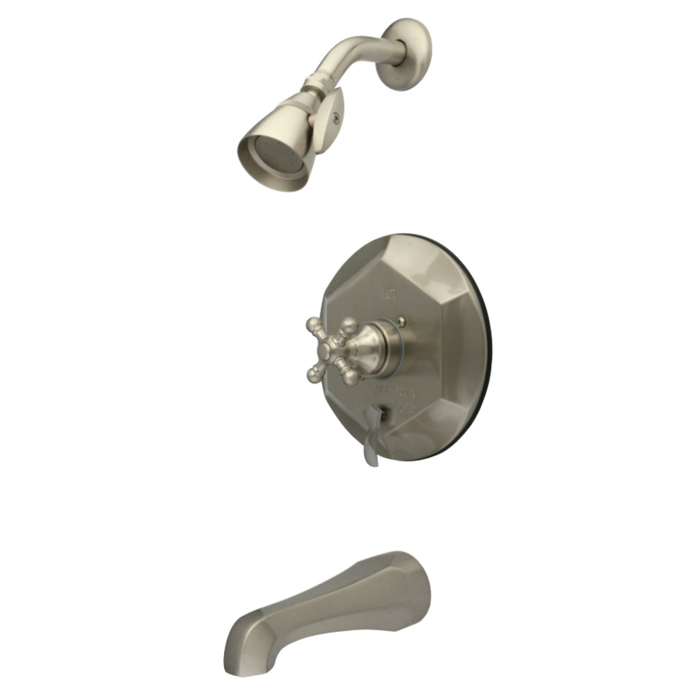 Kingston Brass KB46380BX English Vintage Tub with Shower Faucet, Brushed Nickel