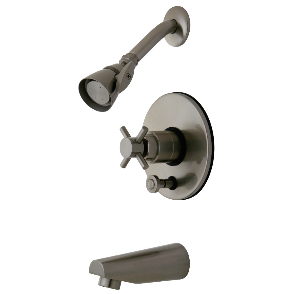 Kingston Brass KB86980DX Concord Tub & Shower Faucet, Brushed Nickel