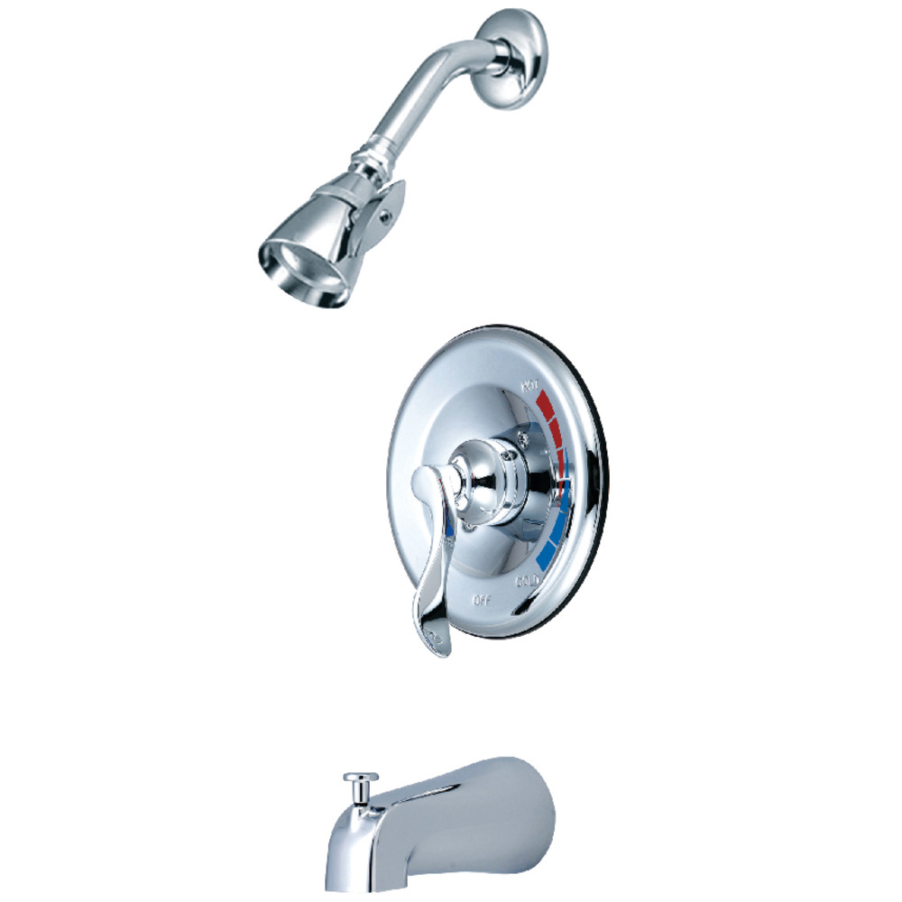 Kingston Brass KB8631DFL Tub and Shower Faucet, Polished Chrome