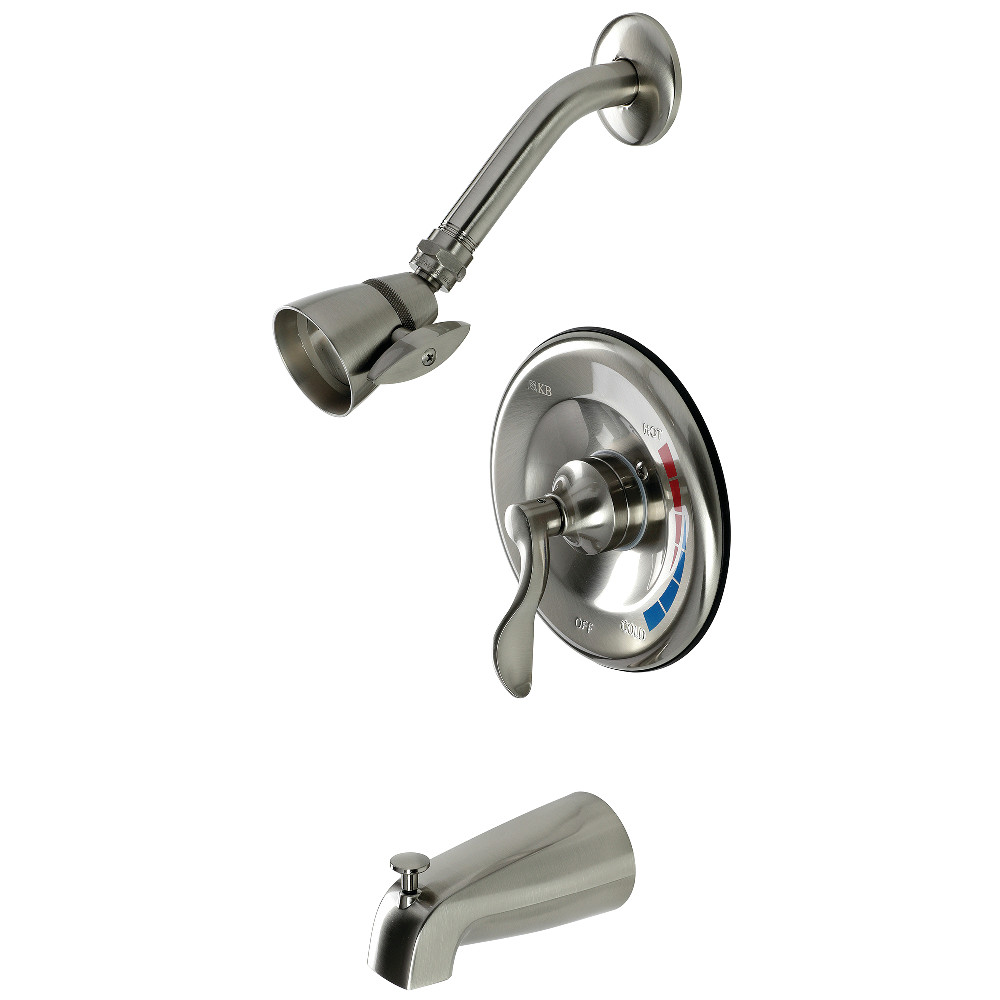 Kingston Brass KB8638DFL Tub and Shower Faucet, Brushed Nickel