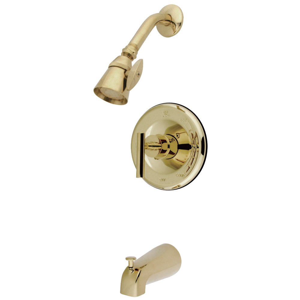 Kingston Brass KB6632CML Manhattan Single-Handle Tub and Shower Faucet, Polished Brass