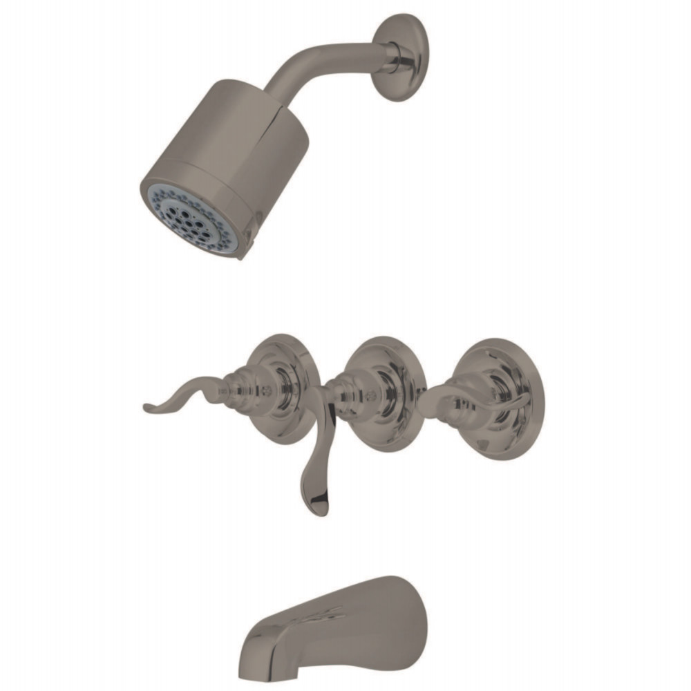 Kingston Brass KB8238NFL NuWave French Tub & Shower Faucet, Brushed Nickel