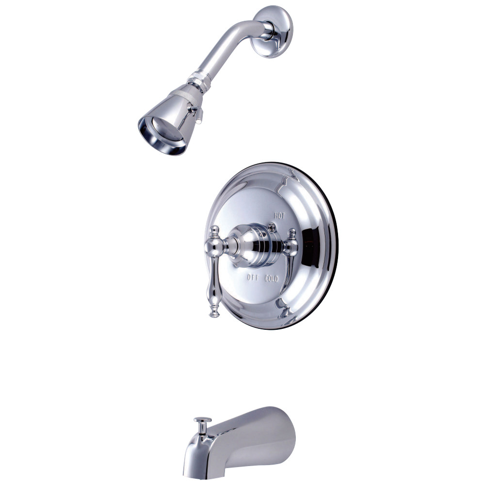 Kingston Brass KB2631NL Milano Tub & Shower Faucet, Polished Chrome