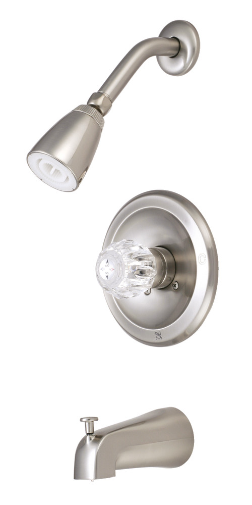 Kingston Brass KB538 Tub and Shower Faucet, Brushed Nickel