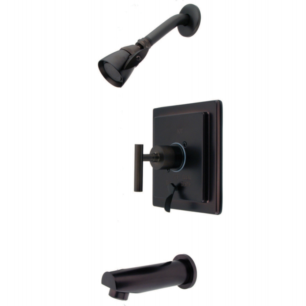 Kingston Brass KB86550CML Manhattan Sungle-Handle Tub and Shower Faucet, Oil Rubbed Bronze