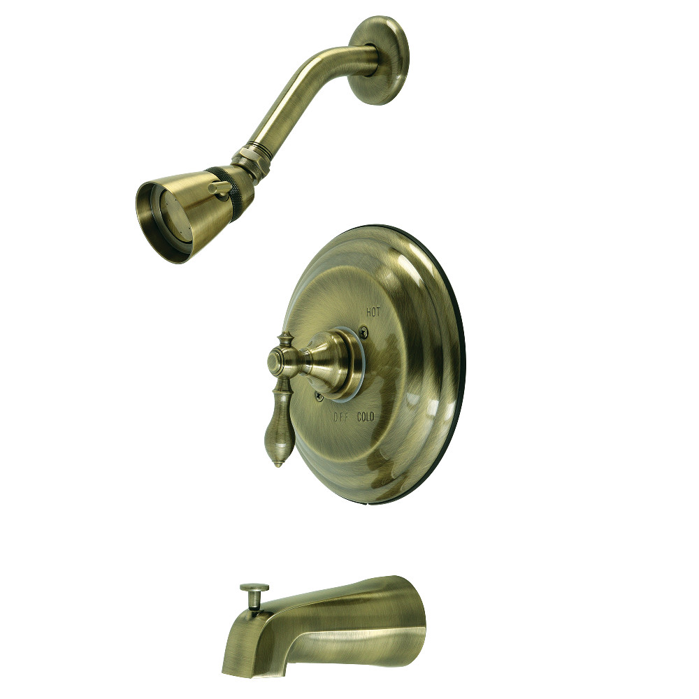 Kingston Brass KB3633ACL American Classic Single-Handle Tub and Shower Faucet, Antique Brass