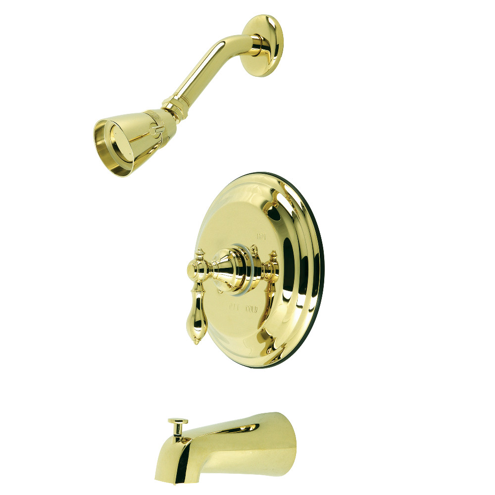 Kingston Brass KB3632ACL American Classic Single-Handle Tub and Shower Faucet, Polished Brass