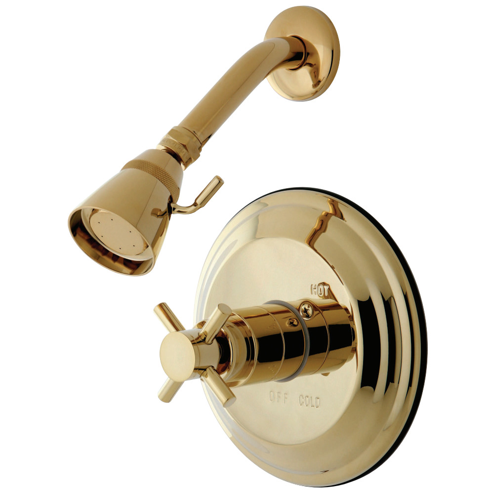 Kingston Brass KB2632DXSO Concord Shower Faucet, Polished Brass