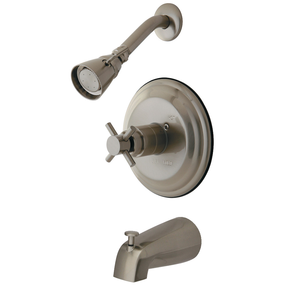 Kingston Brass KB2638DXT Tub and Shower Trim Only, Brushed Nickel