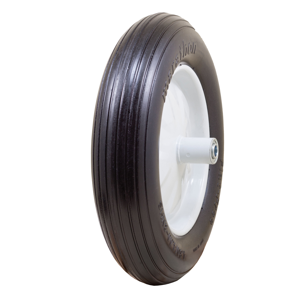 Flat Free Wheelbarrow Tire with Ribbed Tread, 4.80/4.00-8"