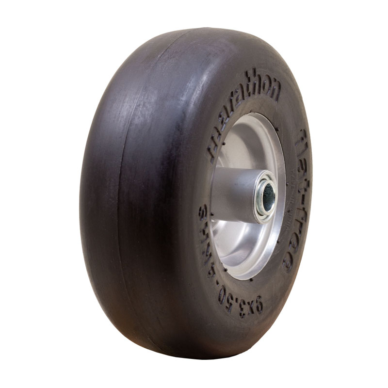 Flat Free Power Equipment Tire with Smooth Tread, 9x3.50-4"