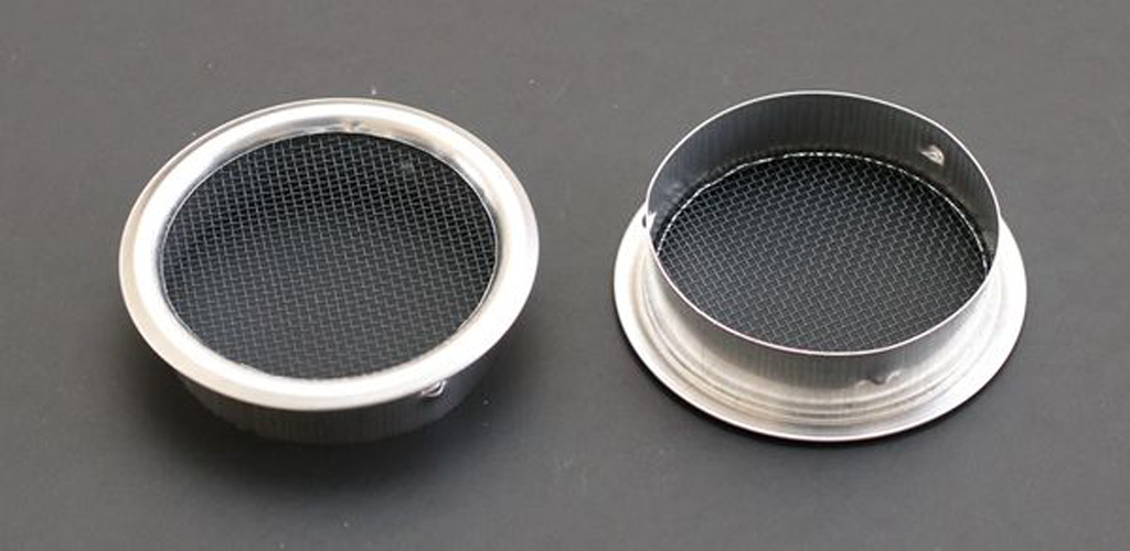 LD Series Louver, Standard Collar, Black, 3"