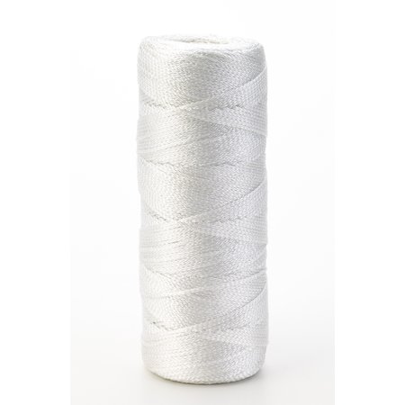 Nylon Mason Twine, 1/2 lb. Braided, 18 x 500 ft., White 