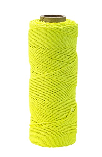 Nylon Mason Twine, 1lb. Braided, 18 x 1000 ft., Glo Lime 