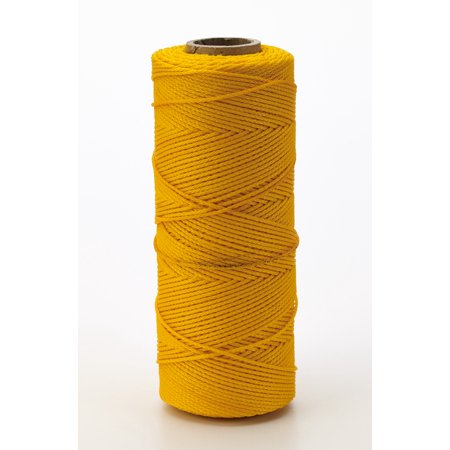Nylon Mason Twine, 1/2 lb. Braided, 18 x 500 ft., Yellow 