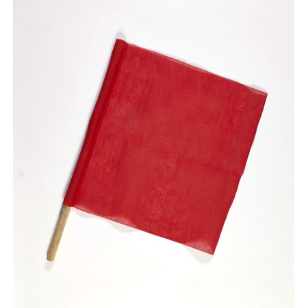 Cloth Signal Traffic Warning Flag, Red, 18 in. x 18 in. x 24 in. 