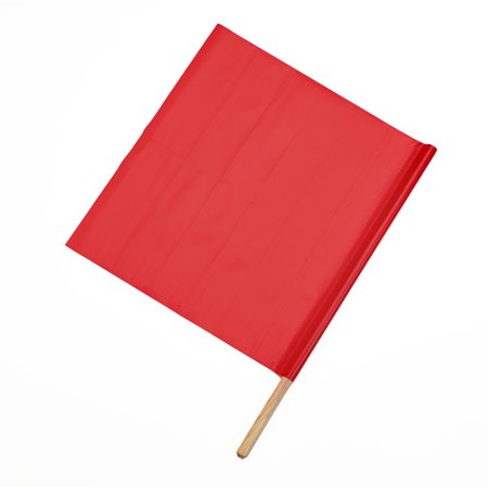 Vinyl Highway Safety Traffic Warning Flag, Red, 18 in. x 18 in. x 36 in. 