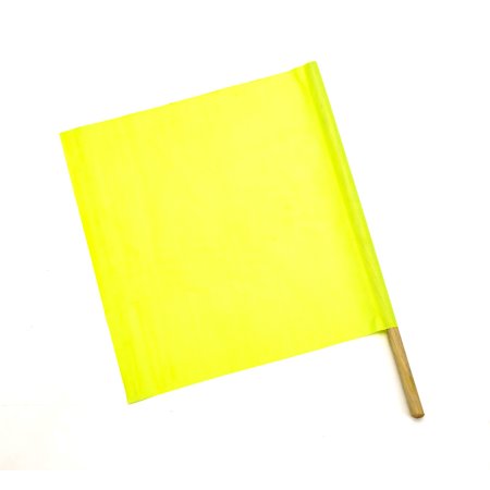 Lime Vinyl Highway Safety Flags, 18 in. x 18 in. x27 in. staff