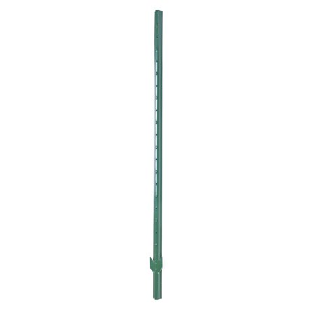 Heavy Duty Channel Post, 13 Gauge Steel, Rust Proof, 6 ft., Green Enamel Finish