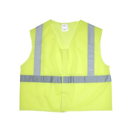 ANSI Class 2 Non Durable Flame Retardant Vest, Mesh, Lime -Medium
