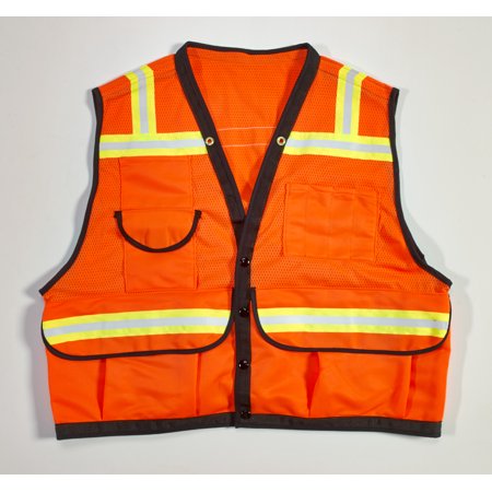 ANSI Class 2 Non Durable Flame Retardant Vest, Mesh, Orange -3XLarge