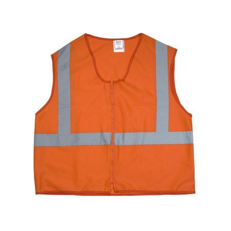 ANSI Class 2 Durable Flame Retardant Vest, Solid, Orange, 2XLarge