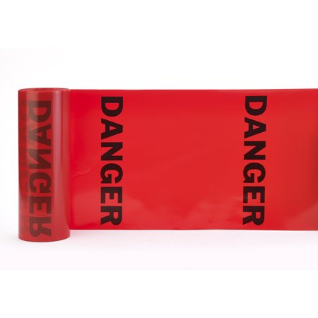 Tear-Off Danger Flags, Printed with "DANGER", 16 in X 16 in X 300 ft