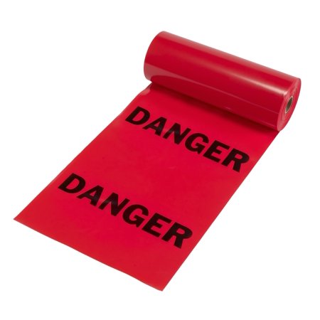 Tear-Off Danger Flags, Printed with "DANGER", 16 in X 16 in X 1200 ft