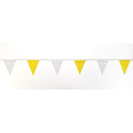 Pennant Banner Flags, 60 ft., Yellow/White 