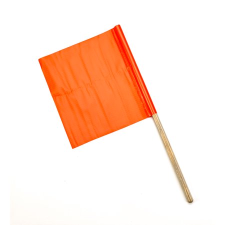 Vinyl Highway Safety Flags, Reinforced 3-ply, 12 in. x12 in. x 24 in. staff