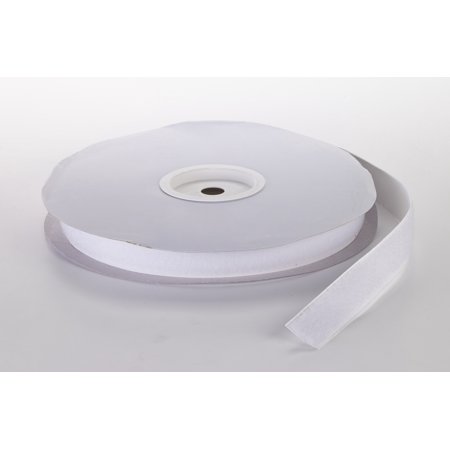 Pressure Sensitive Loop Fastening Tape Roll, 25 yds Length x 1" Width, White