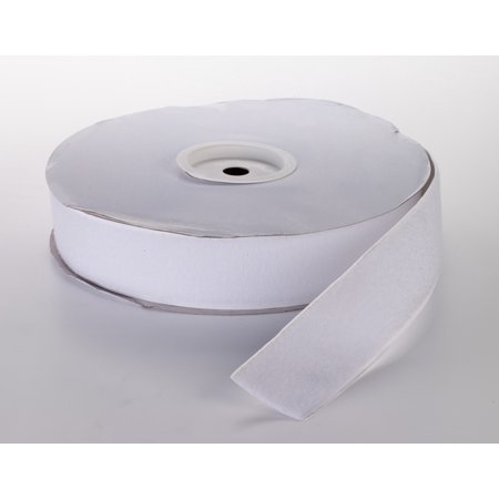 Pressure Sensitive Loop Fastening Tape Roll, 25 yds Length x 1-1/2" Width, White