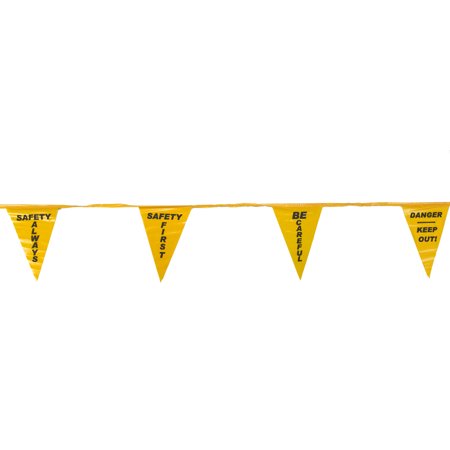 Printed Pennant Banner Flags, 60', Yellow 