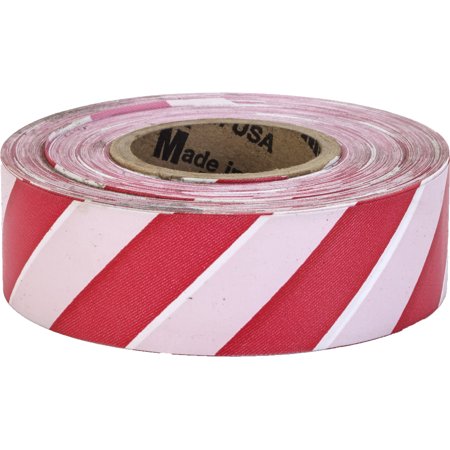 Flagging Tape Ultra Standard, 1-3/16" x 100 YDS, Red and White Stripe 