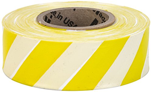 Flagging Tape Ultra Standard, 1-3/16" x 100 YDS, Yellow and Black Stripe 
