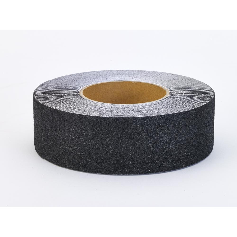 Aluminum Oxide Non Skid Abrasive Safety Tape, 60' Length x 2" Width, Black