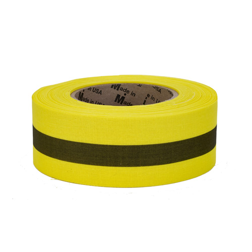 Repulpable Tape, Yellow/Black Stripe, 2" X 45 YDS 