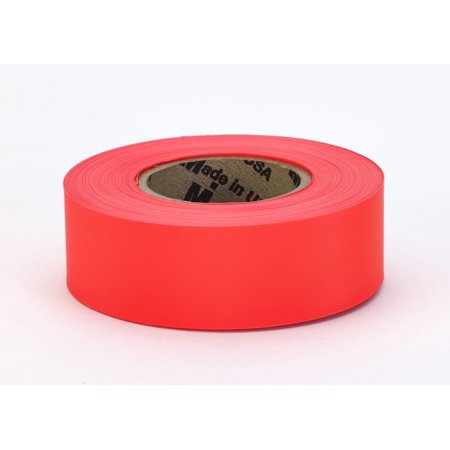 PVC TUNDRA Flagging Tape, 5 mil, 1-3/16" x 50 yd., Glo Orange 