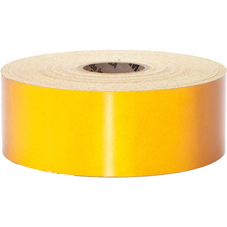 Pressure Sensitive Engineering Grade Retro Reflective Adhesive Tape, 1" x 50 yd., Yellow