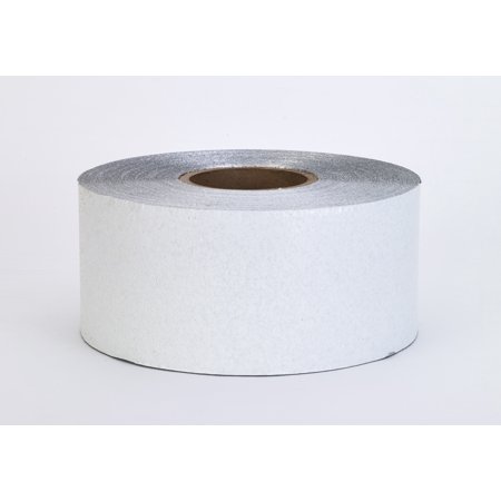 Construction Grade Foil Backed Pavement Marking Adhesive Tape, 100 yds Length x 4" Width, White