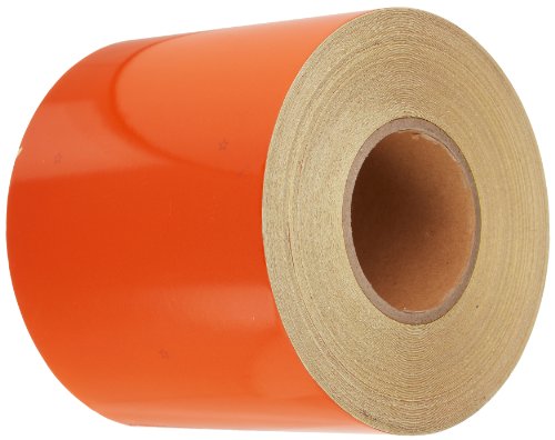 Super Engineering Grade Reflective Barrel Adhesive Tape, 50 yds Length x 6" Width, Orange